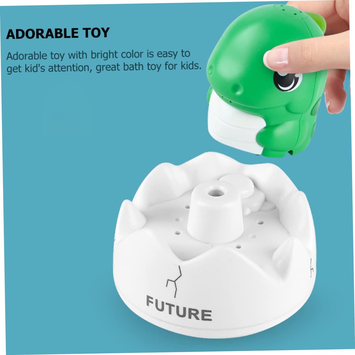 UPKOCH 3 Pack Dinosaur Bath Toys for Kids - Fun Plastic Bathtub Toys for Toddlers & Children (Green) | Perfect for Bath Time Play, Sensory Learning & Pool Parties