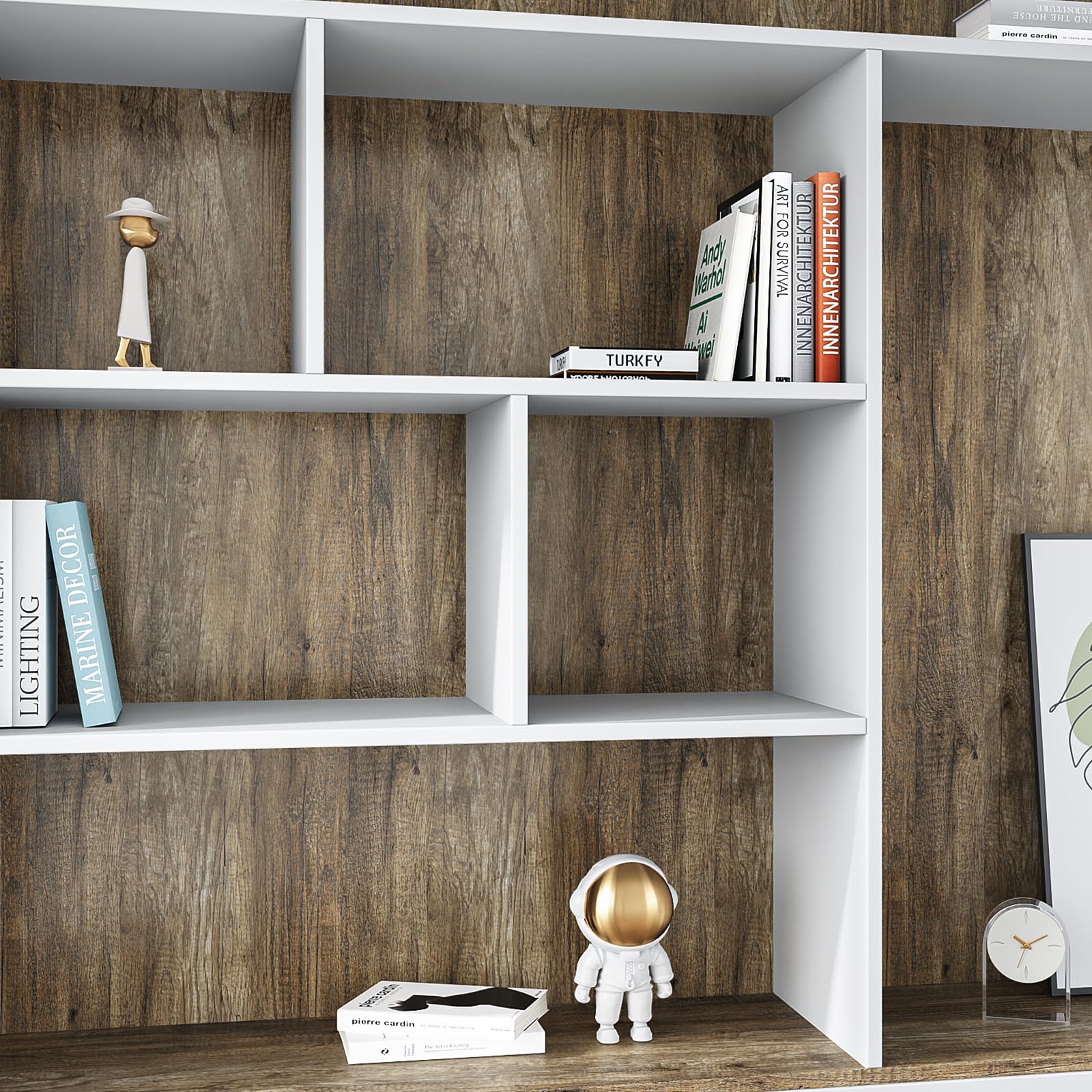 VEELIKE Light Brown Wood Wallpaper Peel and Stick - 15.7''x118'' Rustic Wood Plank Contact Paper, Self-Adhesive Waterproof Removable Wood Grain Vinyl Wrap for Cabinets, Furniture, Desk, Walls - Perfect for Home Office, Kitchen Backsplash, DIY Projects & Room Makeovers