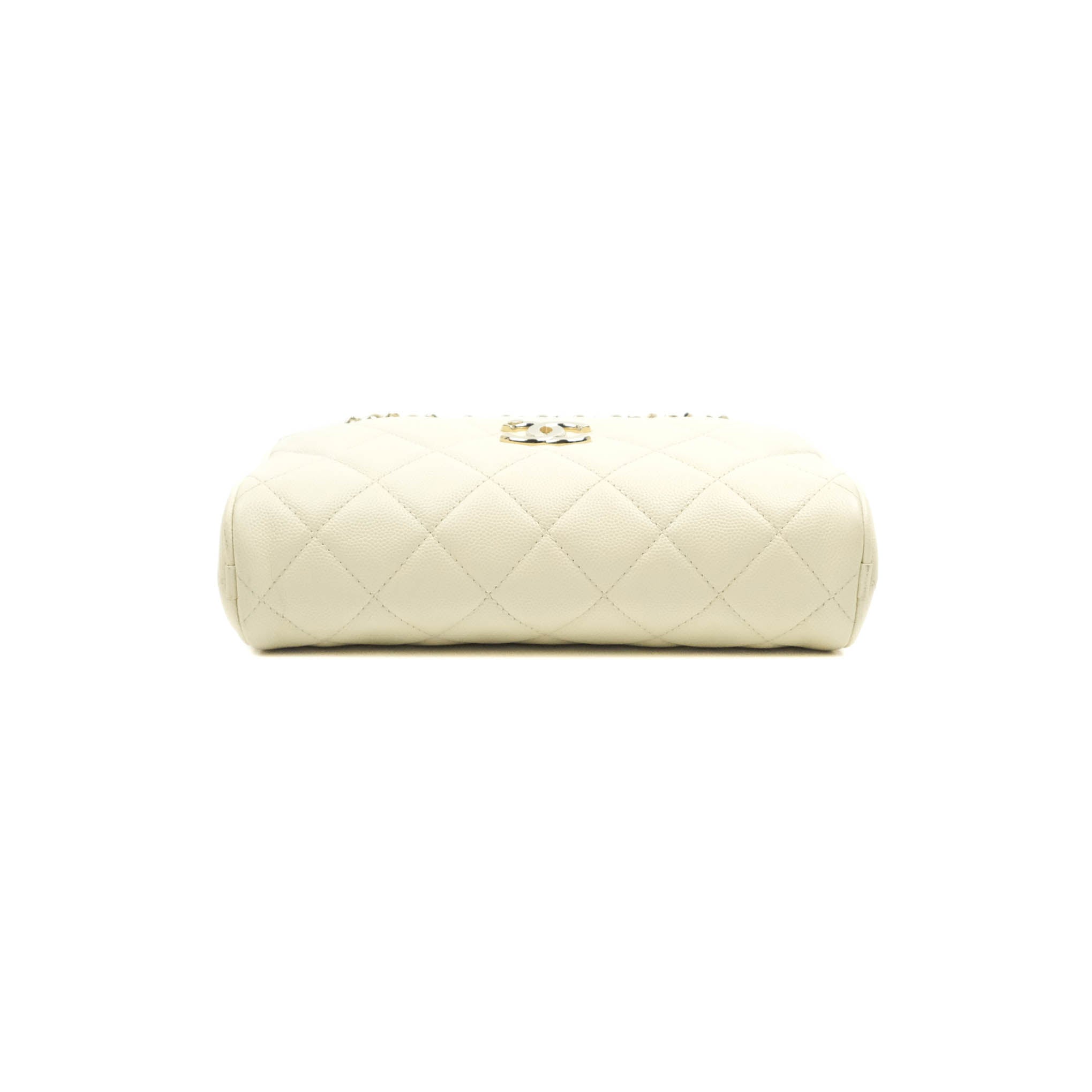 Chanel Camera Bag with Detachable Pouch - Ivory Caviar Leather & Gold Hardware | Luxury Crossbody Bag for Women | Perfect for Everyday Use, Date Night & Travel