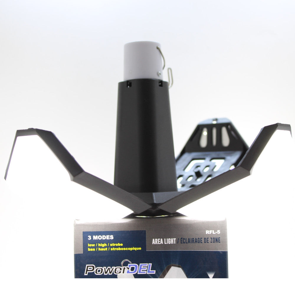 POWERDEL Rechargeable Folding Hanging LED Light RFL 5 - Portable Camping Light for Outdoor Adventures, Emergency Lighting, and Home Decor