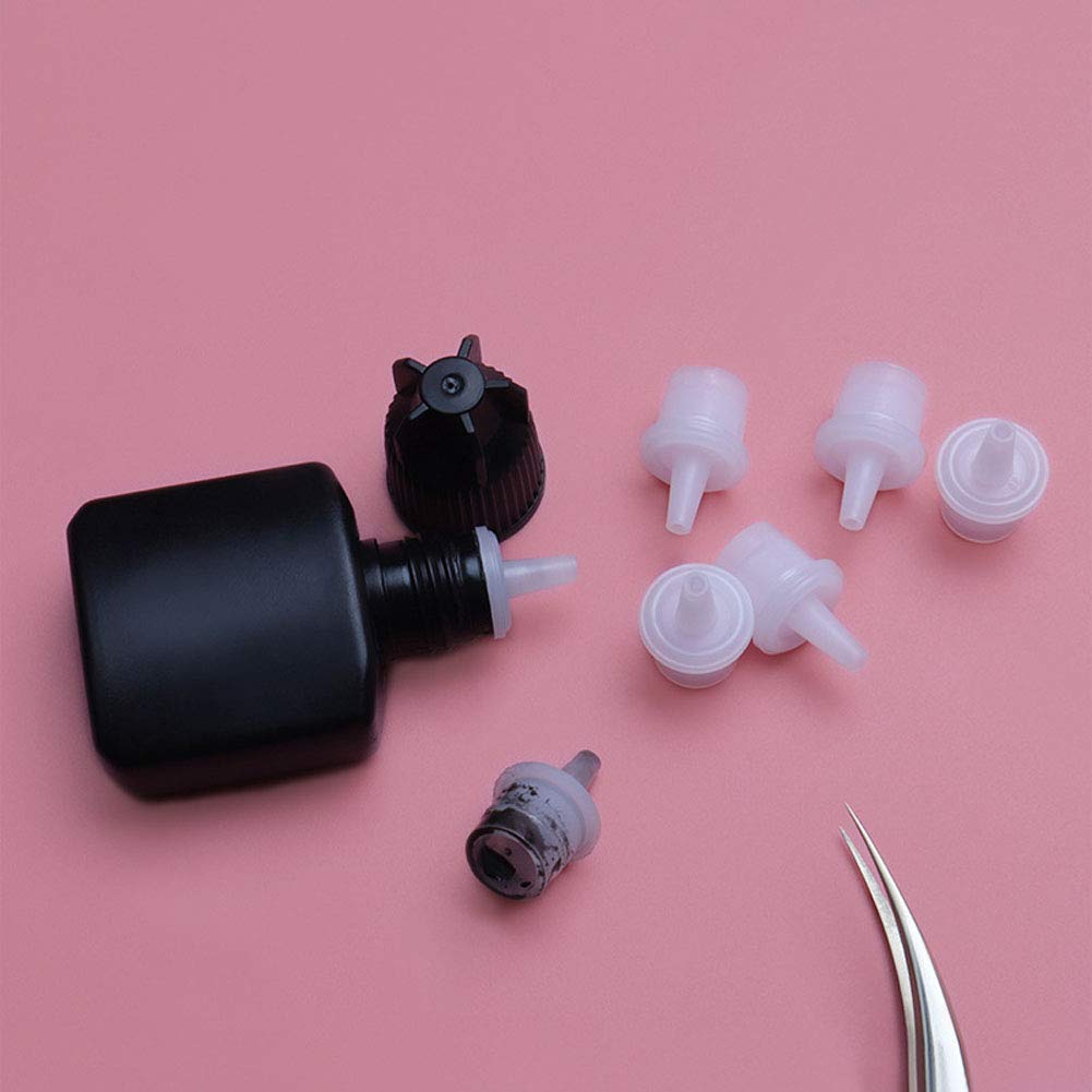 50Pcs Eyelash Glue Bottle Replacement Nozzle Caps - Lash Extension Accessories for DIY & Professional Use - Perfect for Home, Salon & Travel Eyelash Kits