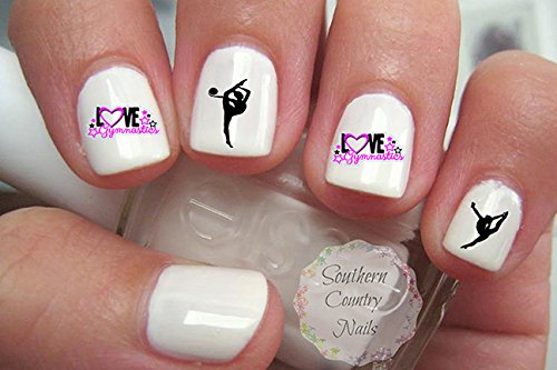 Gymnastics Nail Art Decals - Sports Themed Nail Stickers for Gymnasts, Cheerleaders & Athletes | Perfect for Competitions, Training & Team Spirit