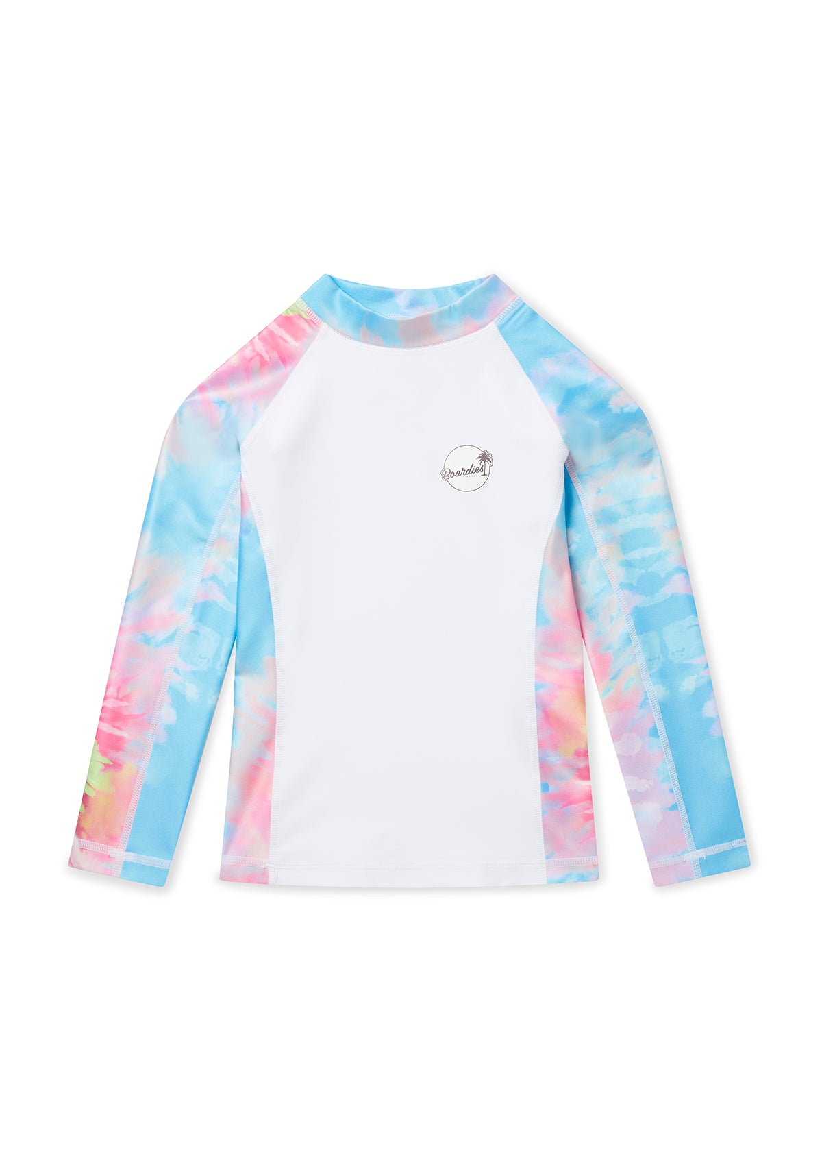 Colorful Spiral Tie Dye Rash Guard UPF 50+ Sun Protection for Men Women Kids - Beach Swimming Surfing Yoga Outdoor Activities