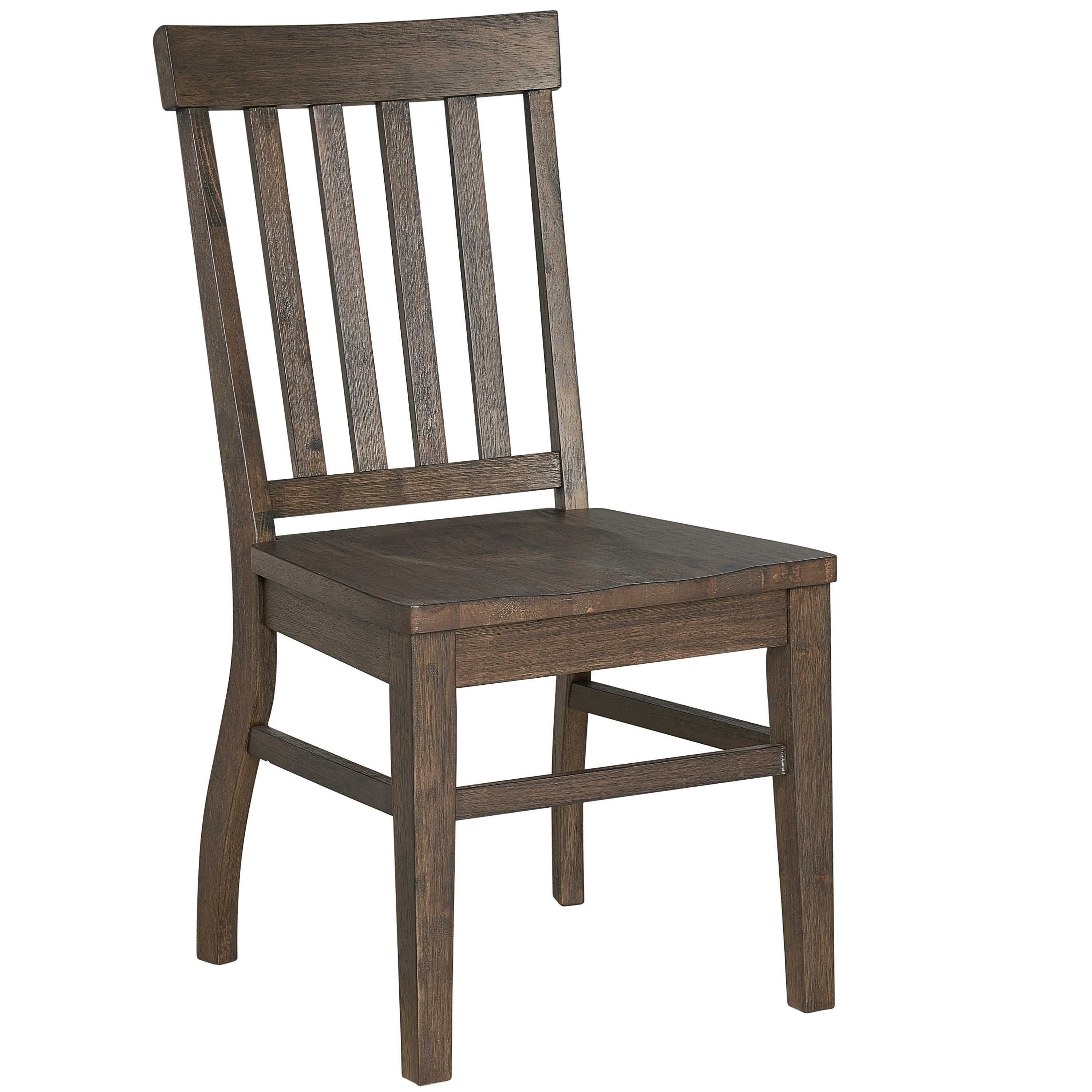 Dark Oak Side Chair Set of 2 - Solid Wood Farmhouse Dining Chairs with Distressed Finish & Comfortable Scooped Seat - Perfect for Kitchen, Dining Room, and Farmhouse Decor