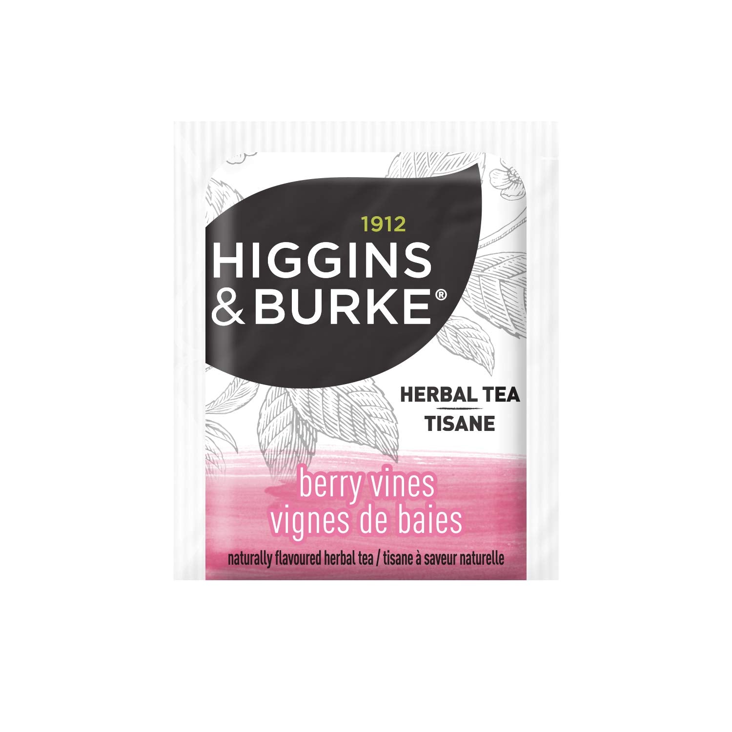 Higgins & Burke Berry Vines Herbal Tea Bags - 20 Count | Caffeine-Free Fruit Infusion for Relaxation & Wellness | Perfect for Afternoon Tea, Office Break or Gift Giving