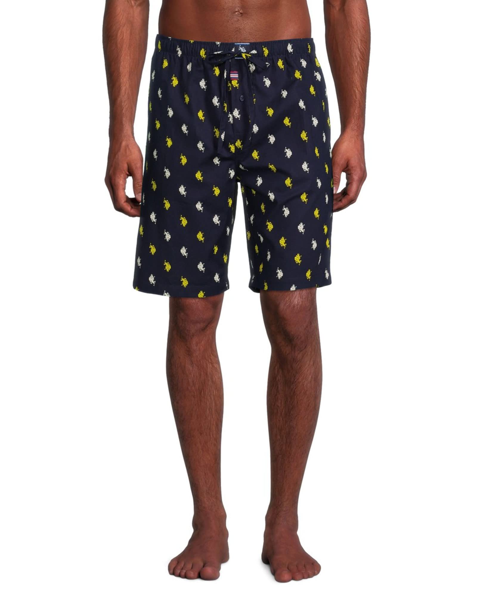 U.S. Polo Assn. Men's Pajama Shorts - Breathable Woven Sleep & Lounge Shorts for Summer Nights, Travel & Relaxation at Home