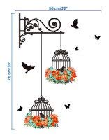 Birdcage Wall Decals - Peel and Stick Wall Stickers for Bedroom, Living Room & TV Wall | DIY Home Decor Mural Wallpaper | Easy to Apply & Remove | Perfect for Nursery, Dorm, Office & Apartment Decor