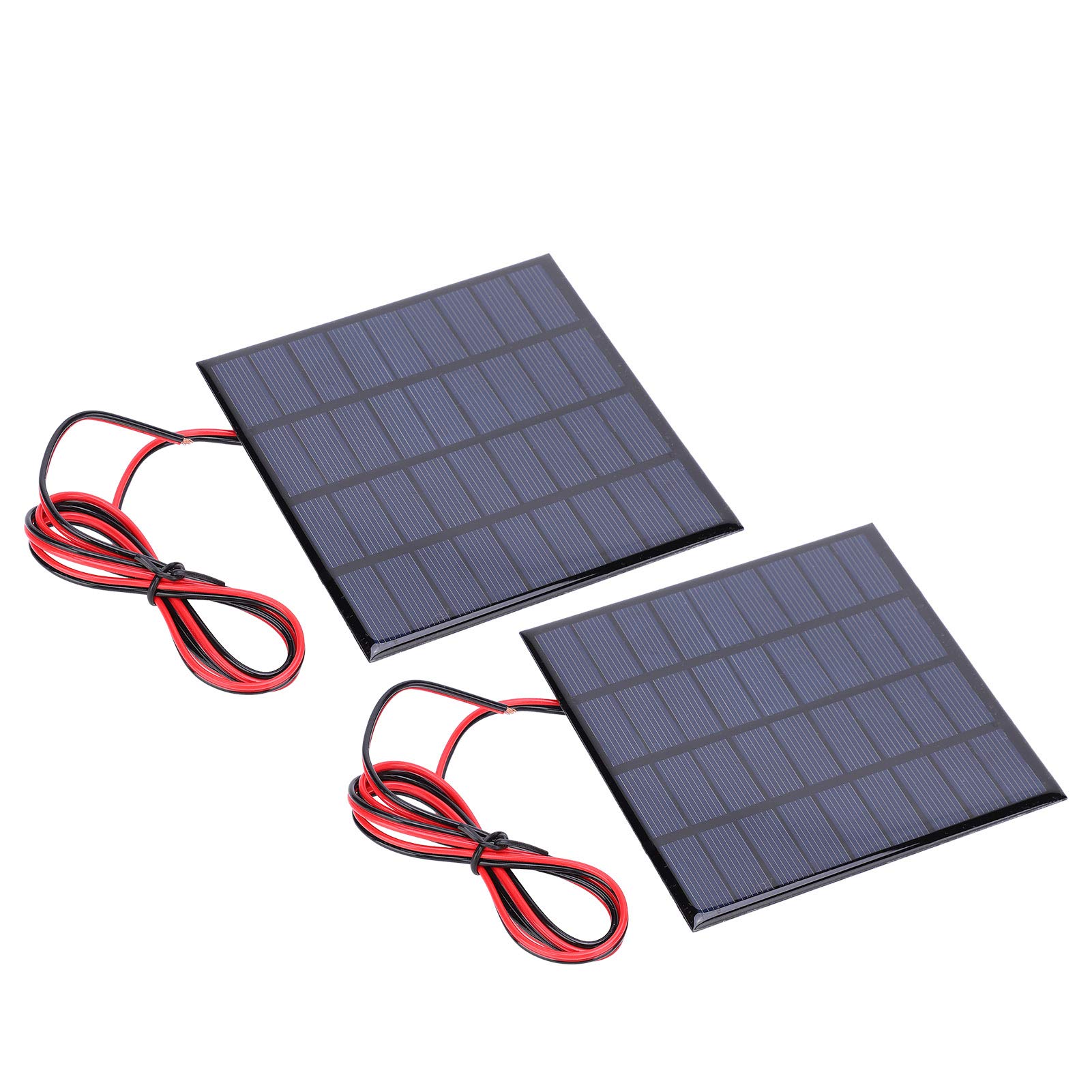 2W Solar Panel Charger Module - 2 Pack Polysilicon Solar Panels with DC9V Output for Solar Lawn Lights, DIY Toys & Renewable Energy Projects | Perfect for Outdoor Garden Lighting, Science Experiments & Solar Power Education
