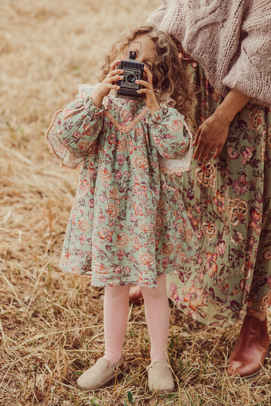 Louise Misha Lara Khaki Tropical Loon Girls Dress - Cute Summer Outfit for Beach, Vacation & Outdoor Adventures