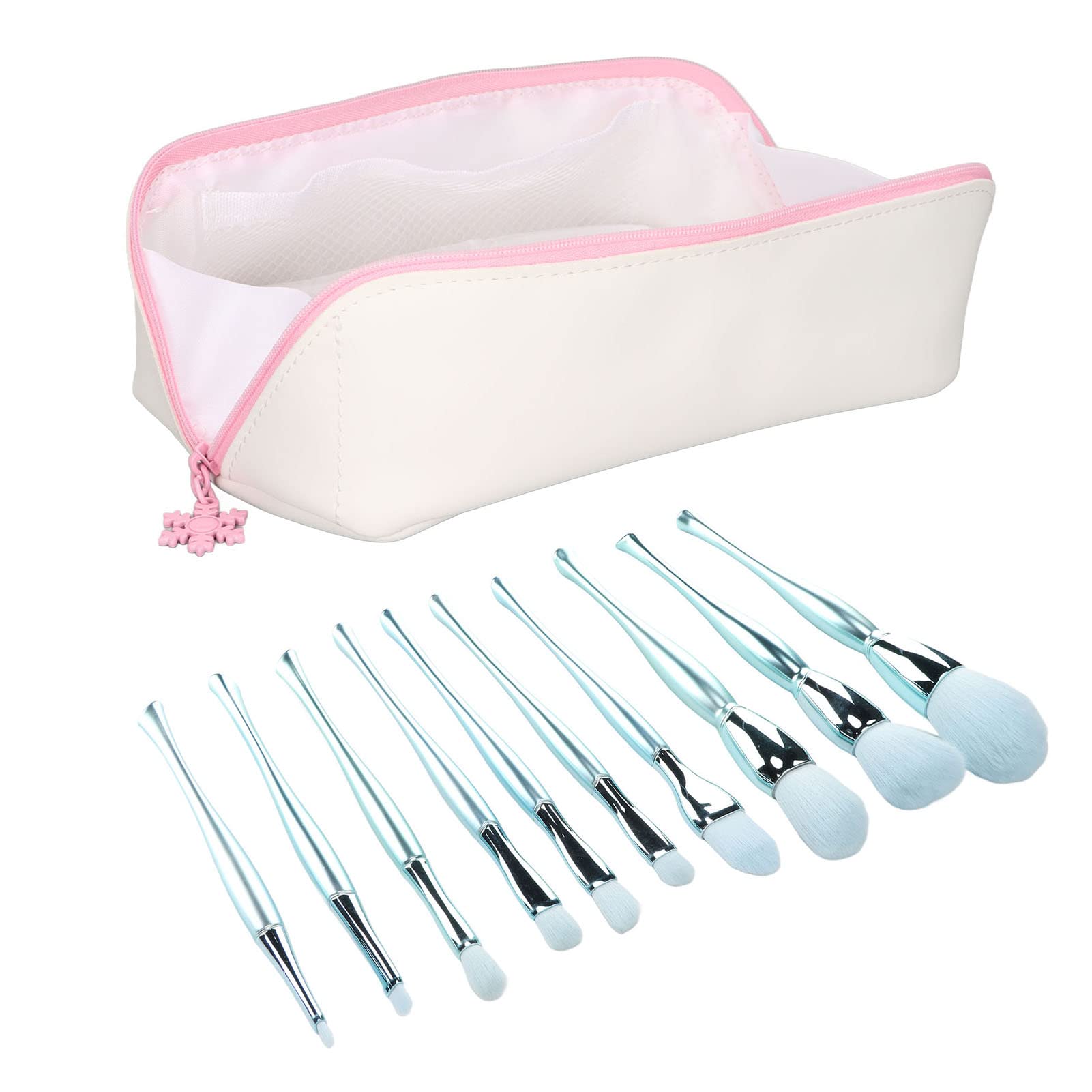 EXCLUZO Professional 10-Piece Makeup Brush Set - Soft Blush Brush, Foundation, Eyeshadow & Powder Brushes for Flawless Daily Makeup | Perfect for Home, Travel & Professional Makeup Artists