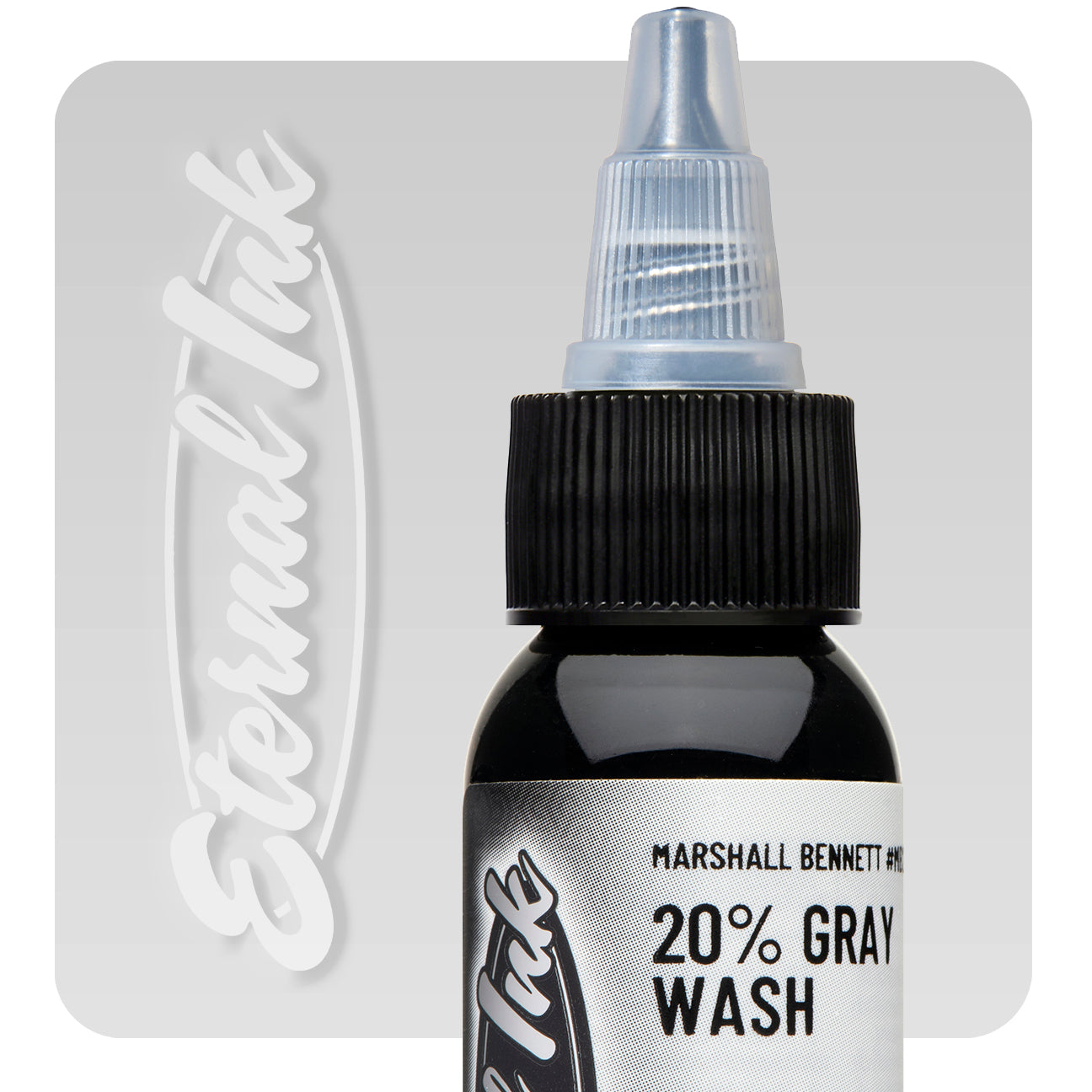 Eternal Marshall Bennett 2oz Gray Wash Ink - Premium Tattoo Ink for Professional Artists | Perfect for Tattoo Shops & Body Art Studios