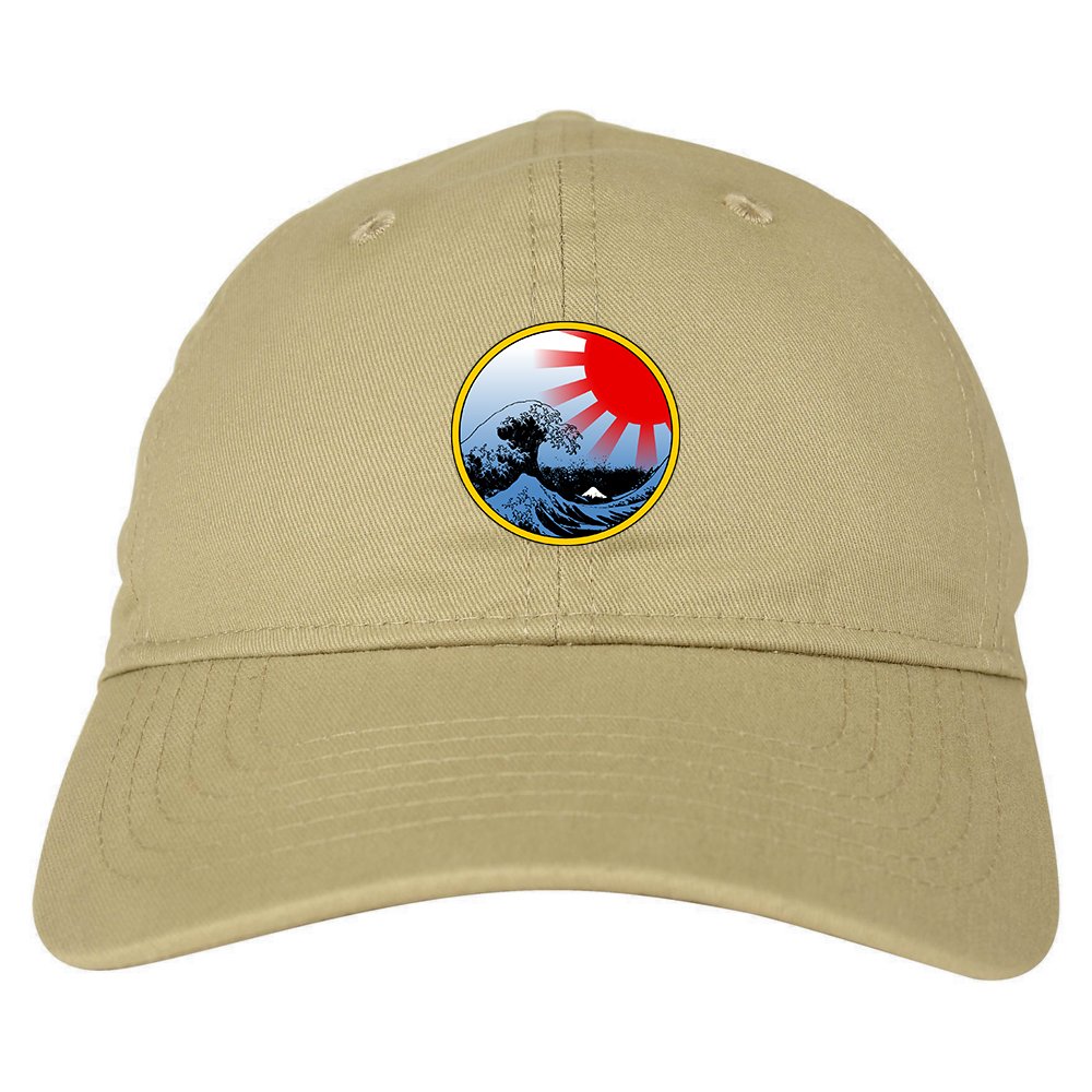 Japanese Wave Print Men's Dad Hat - Vintage Baseball Cap for Casual & Outdoor Activities - Perfect for Beach, Travel, and Street Style