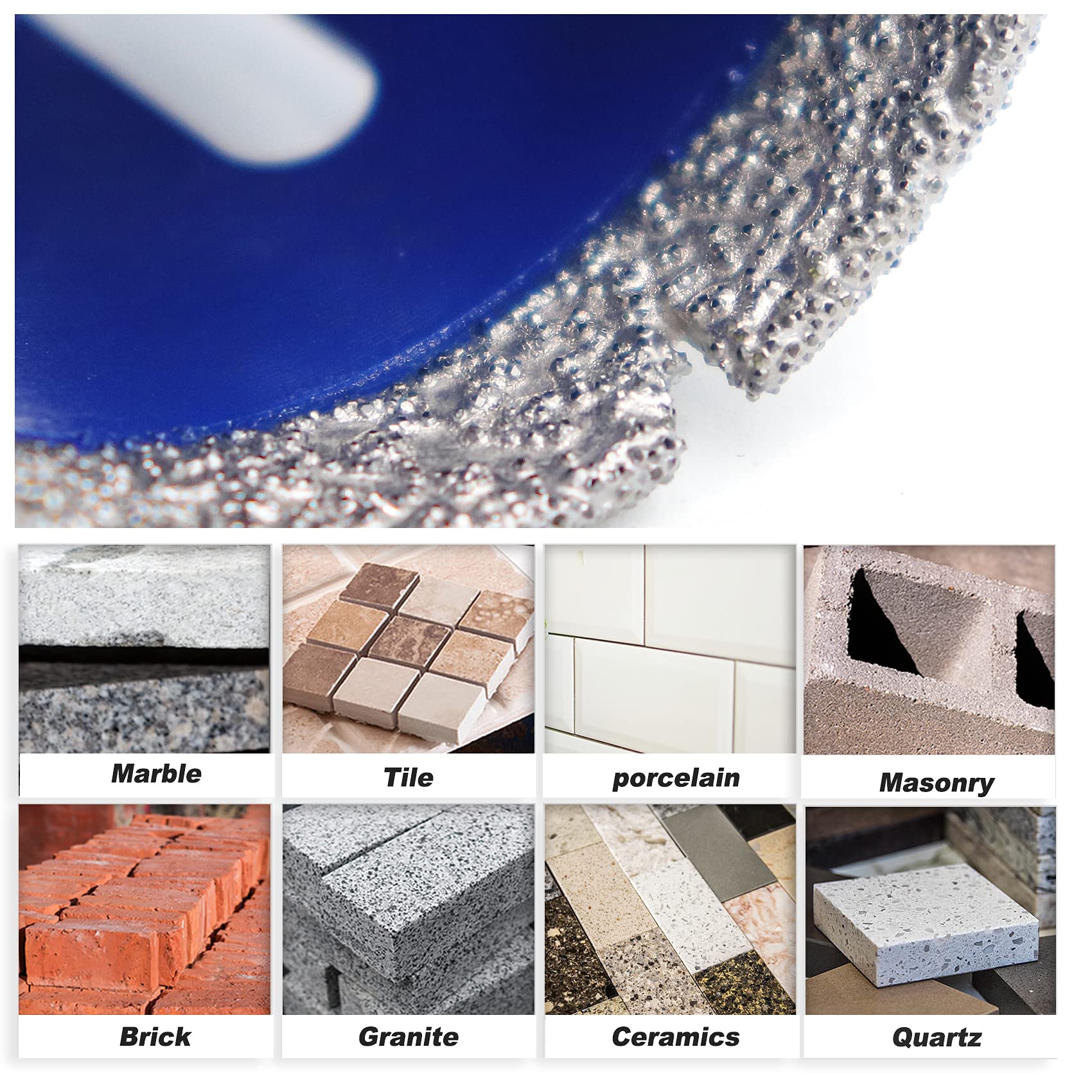 6 Inch Dry Diamond Hole Saw for Porcelain, Ceramic Tile, Marble & Brick - Vacuum Brazed Core Drill Bit (150mm) - Perfect for Bathroom Renovation, Kitchen Backsplash & Masonry Work