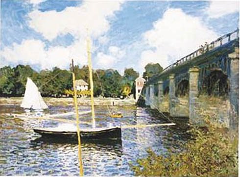 Hot Stuff 2033-16x20-GC The Highway Bridge at Argenteuil Poster - Vintage Claude Monet Art Reproduction - Perfect for Living Room, Bedroom & Office Decor