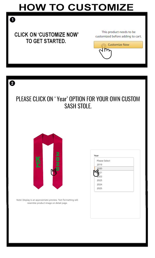 Custom Kappa Sigma Greek Letter Graduation Stole Sash with Year - Perfect for Fraternity Graduation Ceremonies & Alumni Events