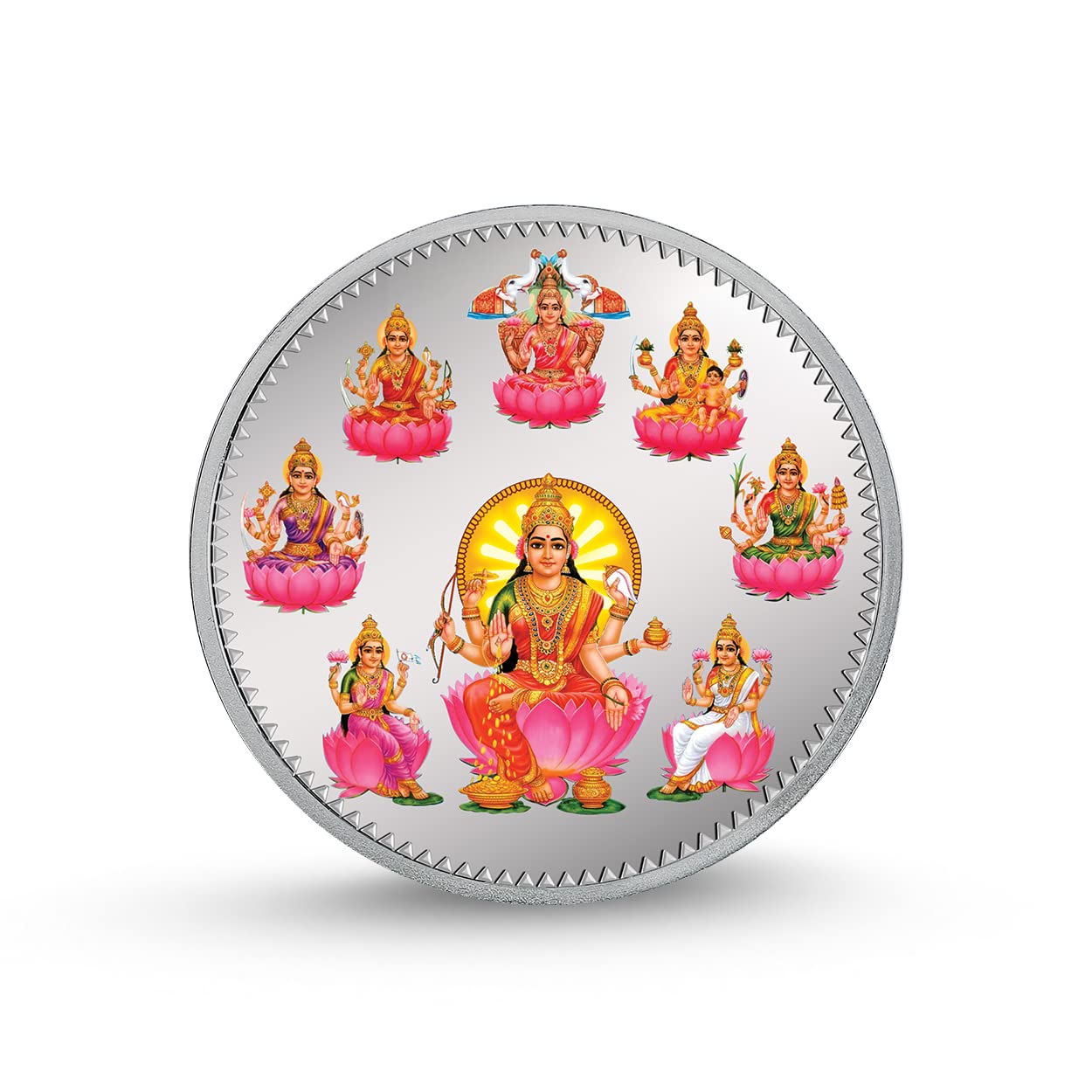999 Asht Lakshmi Pure Silver 20 Grams Coin - Authentic Collectible Silver Coin for Puja, Investment & Gifting