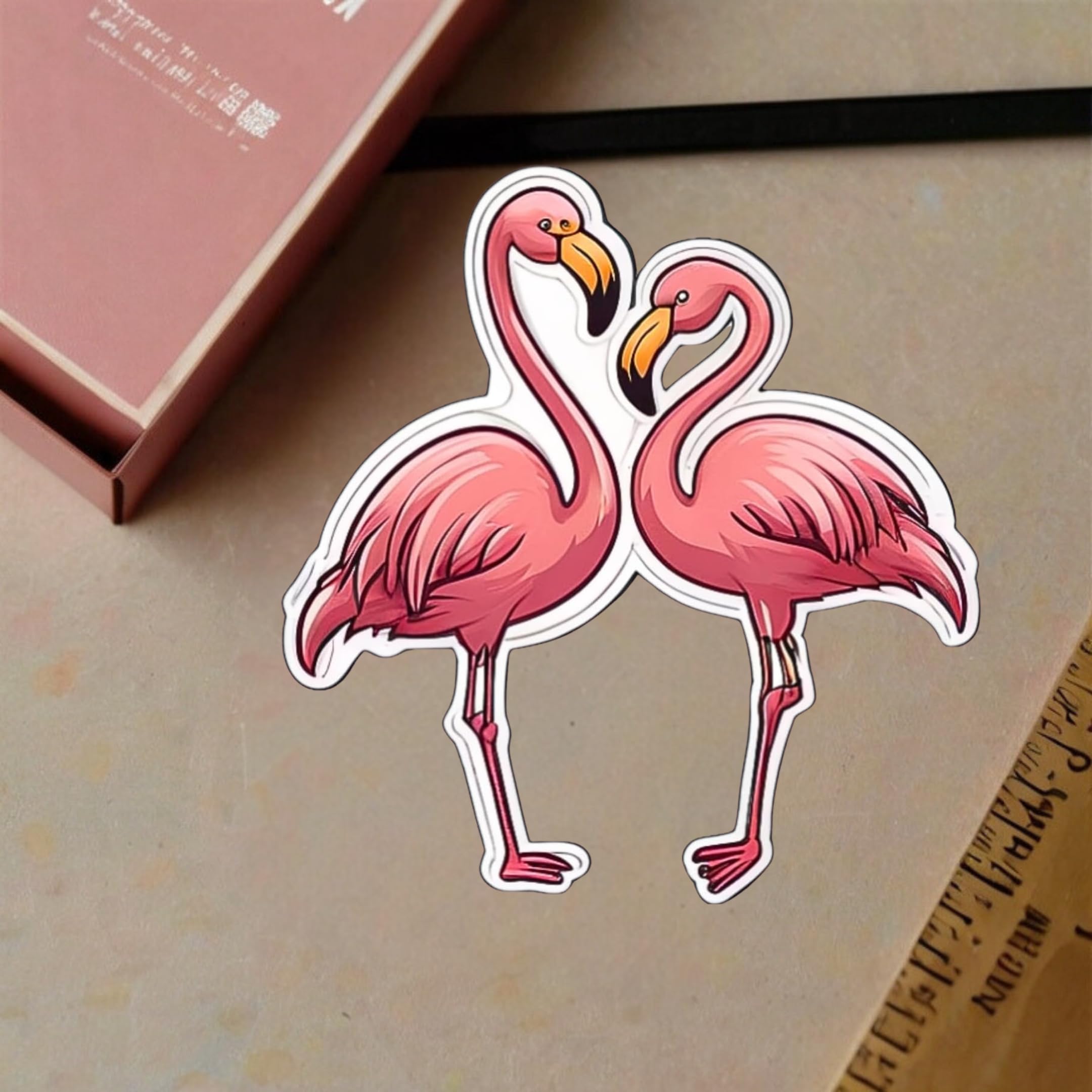 QUONDAM - 3 Pack 3'' Crane Stickers, Cute Animal Art Decals for Laptop, Water Bottle, Skateboard, Car, Phone - Wild Animal Theme Vinyl Stickers for Kids, Friends, DIY Crafts - Perfect for School, Office, Travel & Gifts