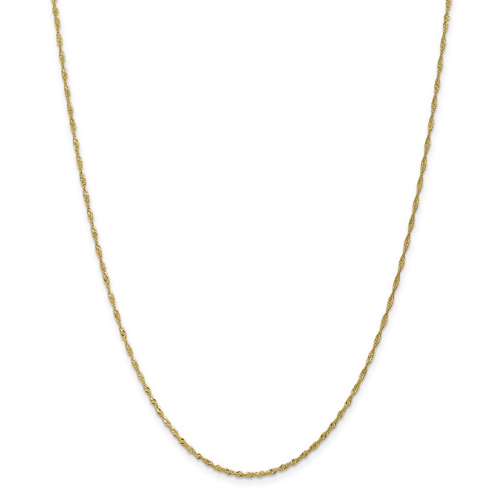 10K Solid Gold 1.4mm Singapore Chain Anklet for Women - Dainty Ankle Bracelet for Everyday Wear, Beach Vacation & Special Occasions