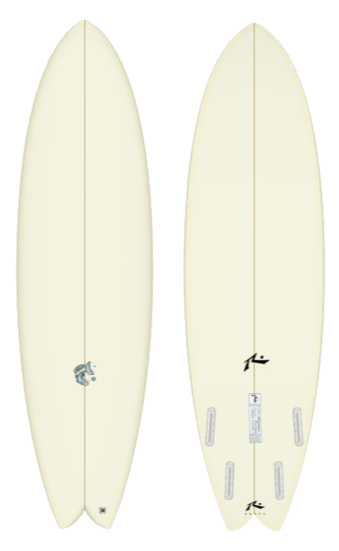 NSMF Not So Moby Fish Surfboard 6'10 x 21.5 x 2.8 - 47.00L Swallow Tail with 4x Futures Fin Boxes (PU) - Perfect for Small to Medium Waves and All-Around Surfing
