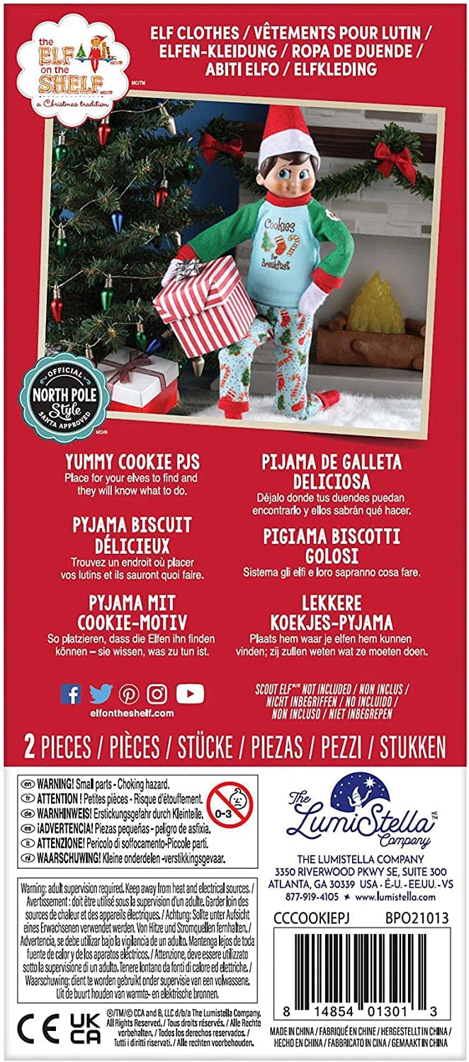 Elf on The Shelf Christmas Tradition Box Set - Blue Eyed Elf, Storybook & Yummy Cookies PJ's Claus Couture Accessories Bundle | Holiday Decor, Family Tradition, Christmas Eve Fun