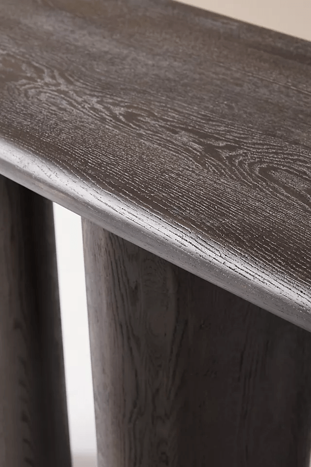 Handmade Kalle Sculptural Console Table - Solid Wood Entryway Table with Unique Design | Perfect for Hallway, Living Room & Foyer Decor