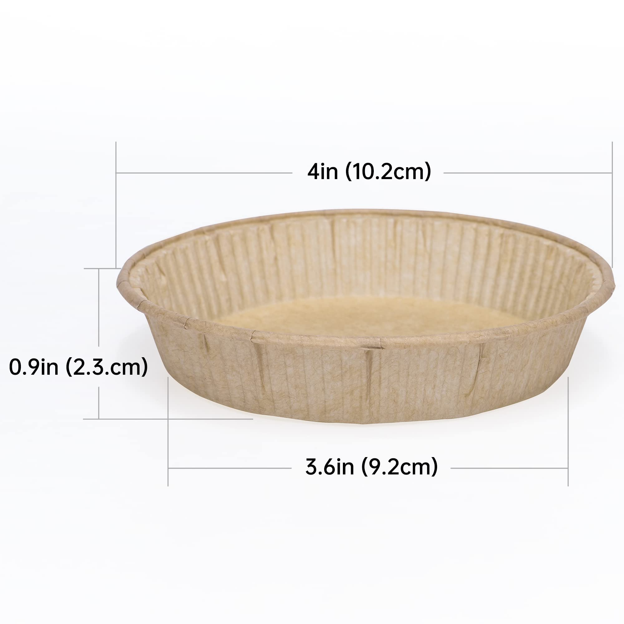 50pcs 4-Inch Mini Tart Pans for Baking - Non-Stick, Unbleached, Disposable Pie Tins - Oven & Microwave Safe - Perfect for Quiche, Mini Pies, Cupcakes & Party Desserts