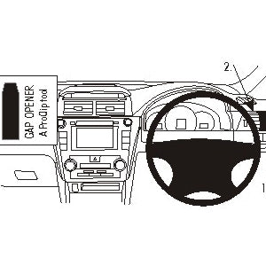 ClicOn No Holes Right Hand Dash Mount for Toyota Aurion (2013-2017) - Secure Phone Holder for Safe Driving & GPS Navigation