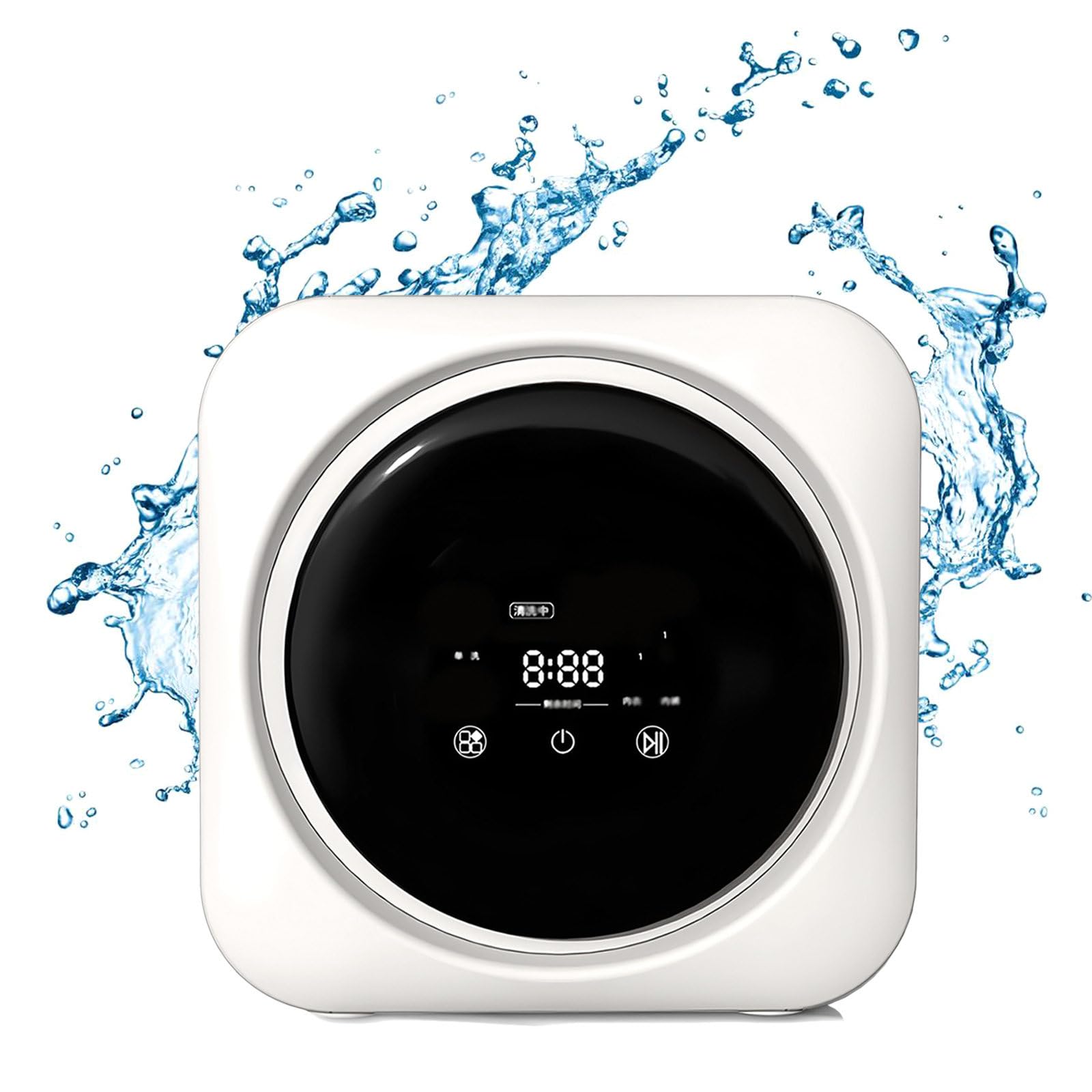 2 in 1 Mini Portable Washer and Dryer Combo - Compact Washing Machine with LCD Display & Stainless Steel Drum for Small Clothes, Underwear, Socks - Perfect for Apartments, Dorms, RVs & Travel Use