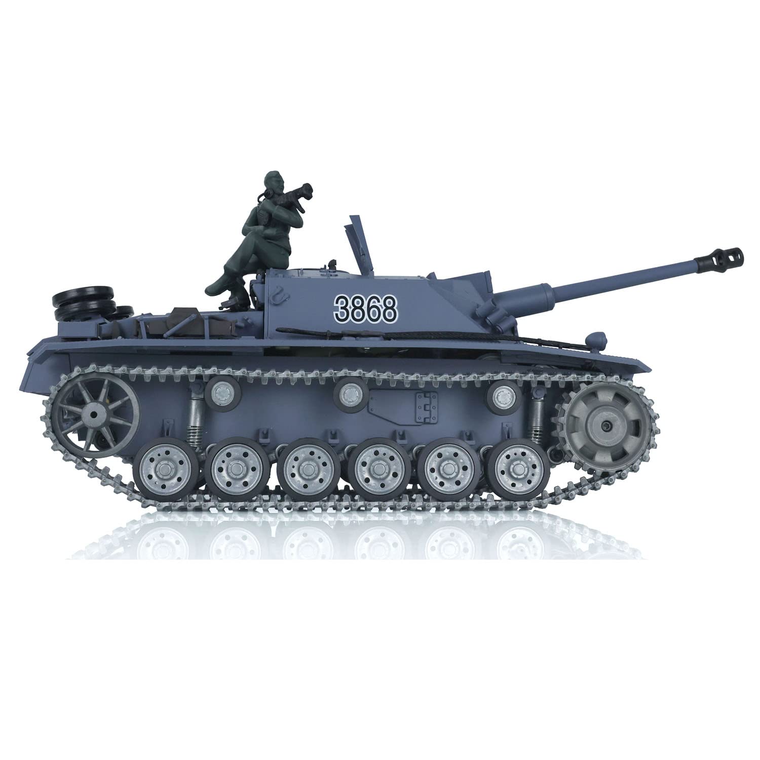Henglong 1/16 Scale 7.0 RC Tank - Professional Version 3868 Remote Control Military Tank for Adults | Hobby Grade Collectible & Battle Simulation Toy for Outdoor Play and Display