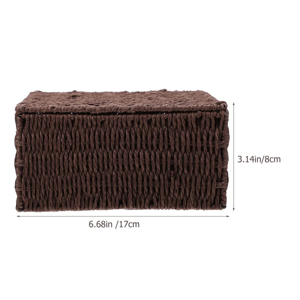 FOMIYES Woven Storage Baskets - Set of 3 Rattan Organizer Bins with Flip Lids for Kids Toys, Socks & Home Organization | Perfect for Nursery, Playroom & Closet Storage (Natural, Medium Size)