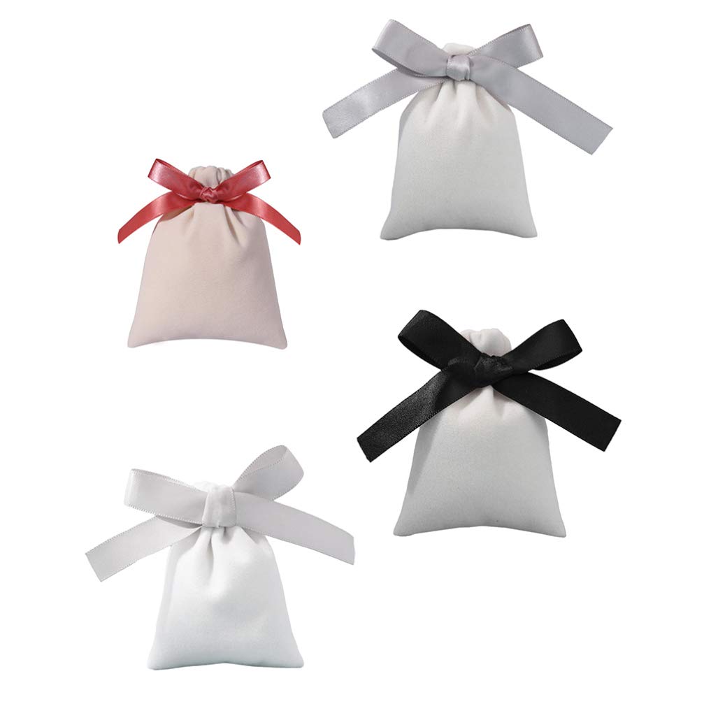 VALICLUD 8-Piece Clear Drawstring Storage Bags - Reusable Cloth Jewelry Pouches with Bowknot for Wedding Party Favors, Bridesmaid Gifts & Jewelry Organization | Perfect for Travel, Home Storage & Special Occasions