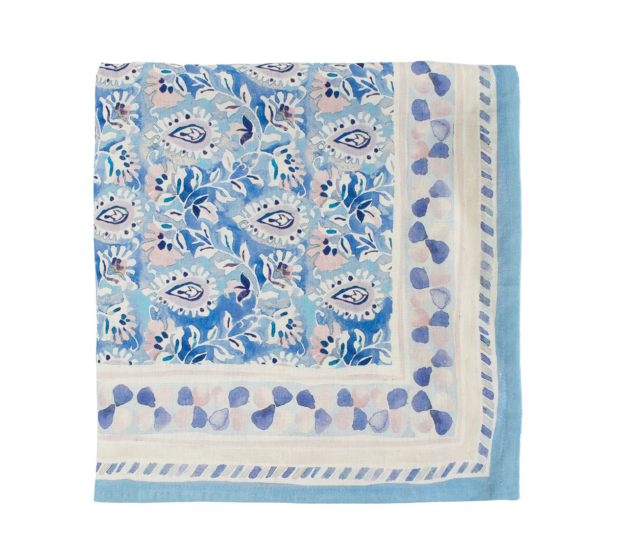 Lilac & Blue Mira Tablecloth - Elegant Floral Design for Dining Room, Kitchen, and Party Decor
