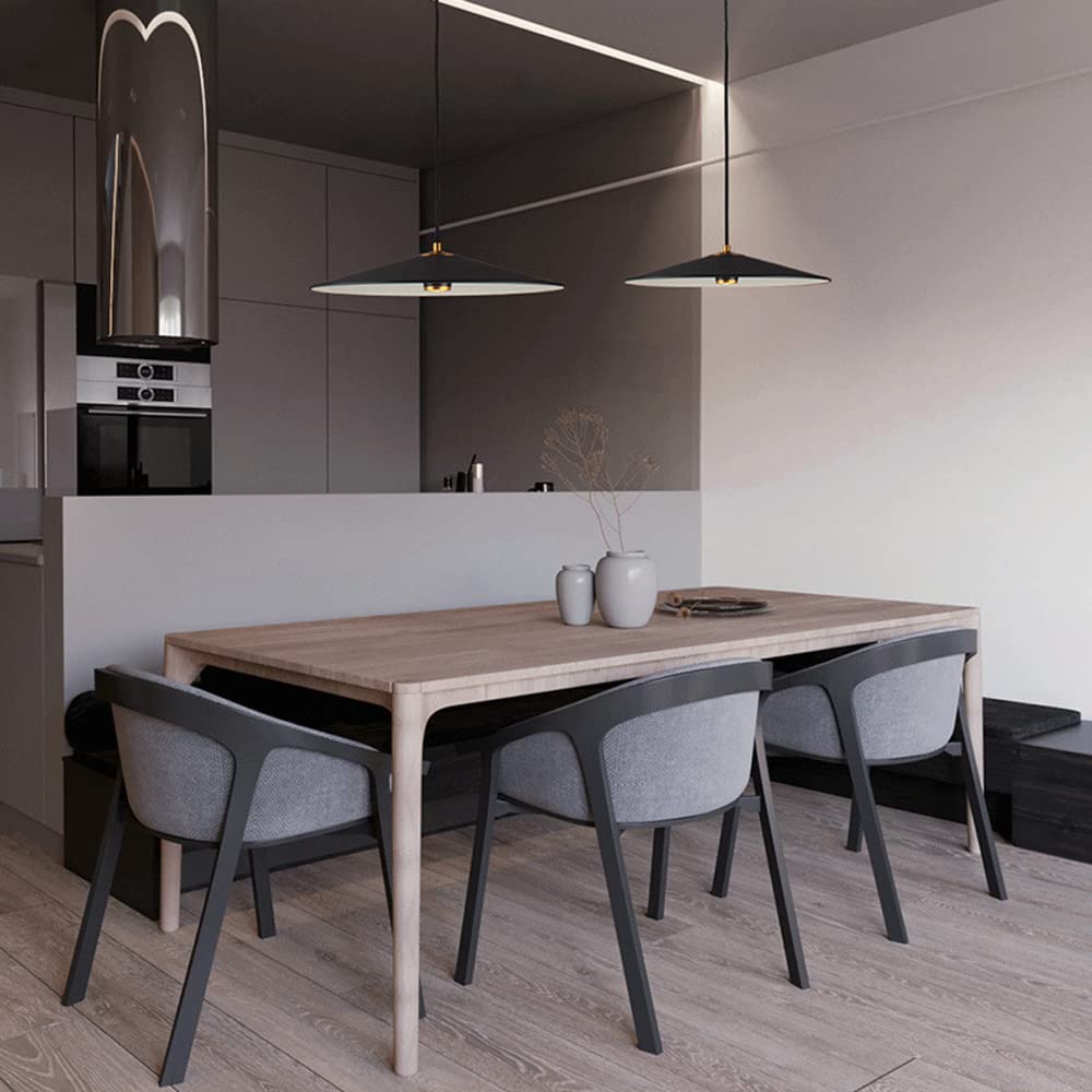 Modern Matte Black Conical Pendant Light - Nordic Style Aluminum Metal Shade Hanging Lamp for Bedroom, Corridor, Balcony & Entrance | Energy Efficient Ceiling Lighting Fixture for Home & Office Decor