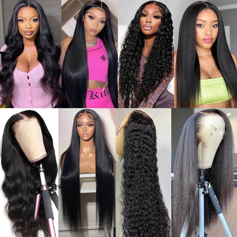 Eullair Affordable 4x4/13x4/13x6 Lace Front Wigs for Black Women - Straight/Body Wave/Curly/Yaki Straight Human Hair | Perfect for Daily Wear, Parties & Special Occasions