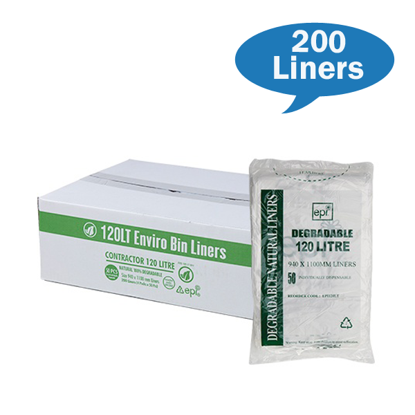 Eco-Friendly 120L Contractor Trash Bags - Biodegradable & Compostable Garbage Liners for Home, Office & Construction Sites