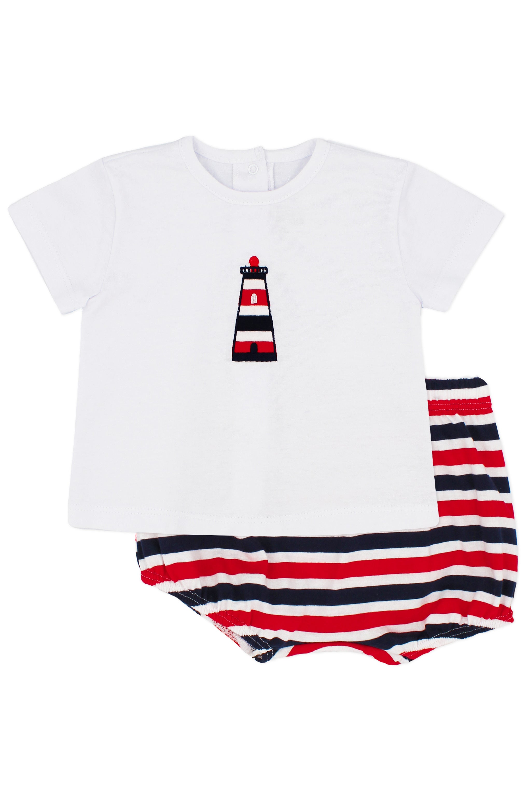 Killian Red and Navy Striped T-Shirt & Lounge Pants Set - Comfortable Cotton Sleepwear for Men, Women, and Kids - Perfect for Home, Lounging, and Relaxation