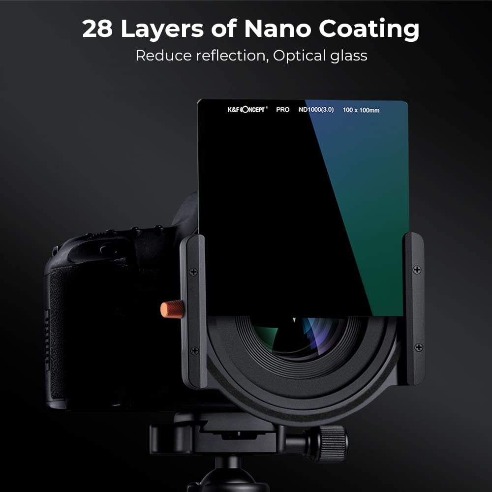 Square ND1000 + ND8 Professional Filter Kit (12 Pcs) - 10 Stop ND1000 & 3 Stop ND8 Lens Filters with Metal Holder, 8 Adapter Rings & Protective Case - Perfect for Landscape, Long Exposure & Daylight Photography