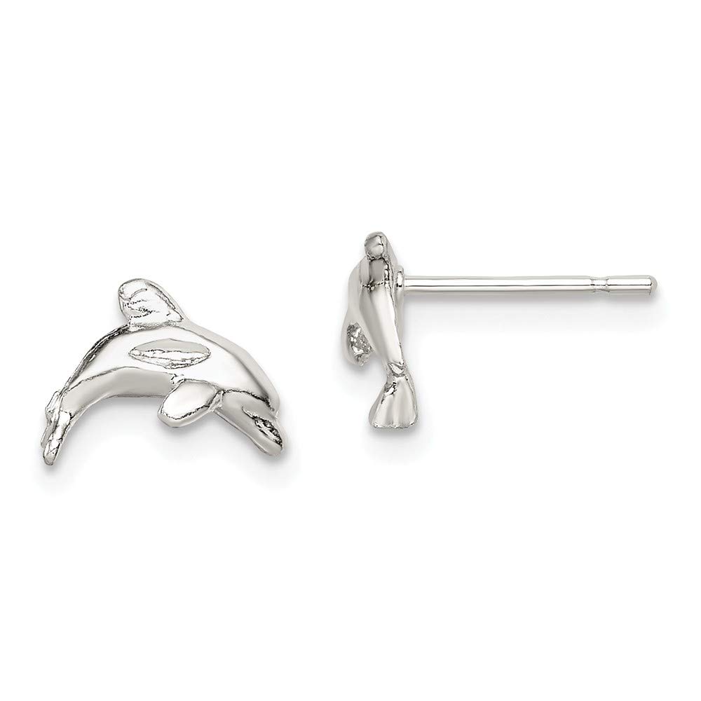 Sterling Silver Dolphin Mini Earrings for Women - Dainty Cute Small Hoop Earrings - Hypoallergenic Jewelry Gift for Her - Perfect for Everyday Wear, Beach Vacation & Gifts