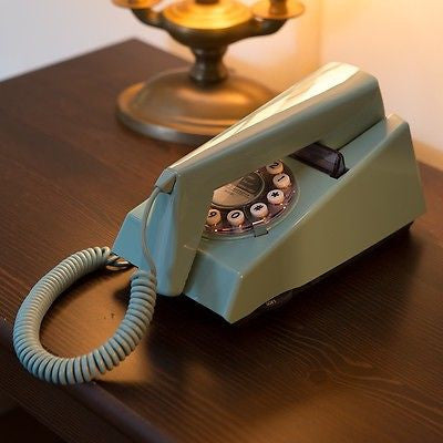 Vintage Wild & Wolf Trim Retro Rotary Phone - Classic Corded Landline Desk Phone for Home & Office Decor, Perfect for Nostalgic Gifts & Themed Parties