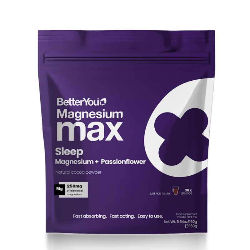 Better You Magnesium Max Sleep 250mg Supplement - Natural Sleep Aid & Muscle Relaxation for Adults - Perfect for Nighttime Relaxation & Stress Relief