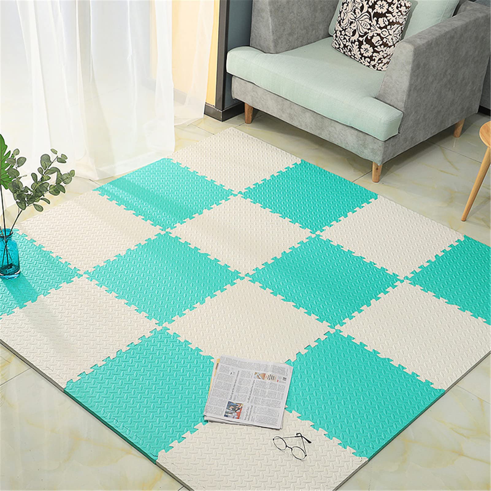 Baby Play Mat - Foam Interlocking Tiles, Waterproof & Non-Slip for Indoor/Outdoor Play - 36pcs