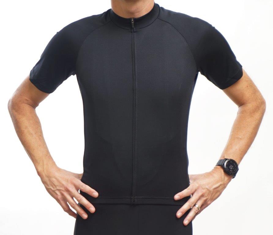 Ride Fit Cycling Jersey - Black - Breathable & Moisture-Wicking for Road Biking & Mountain Cycling