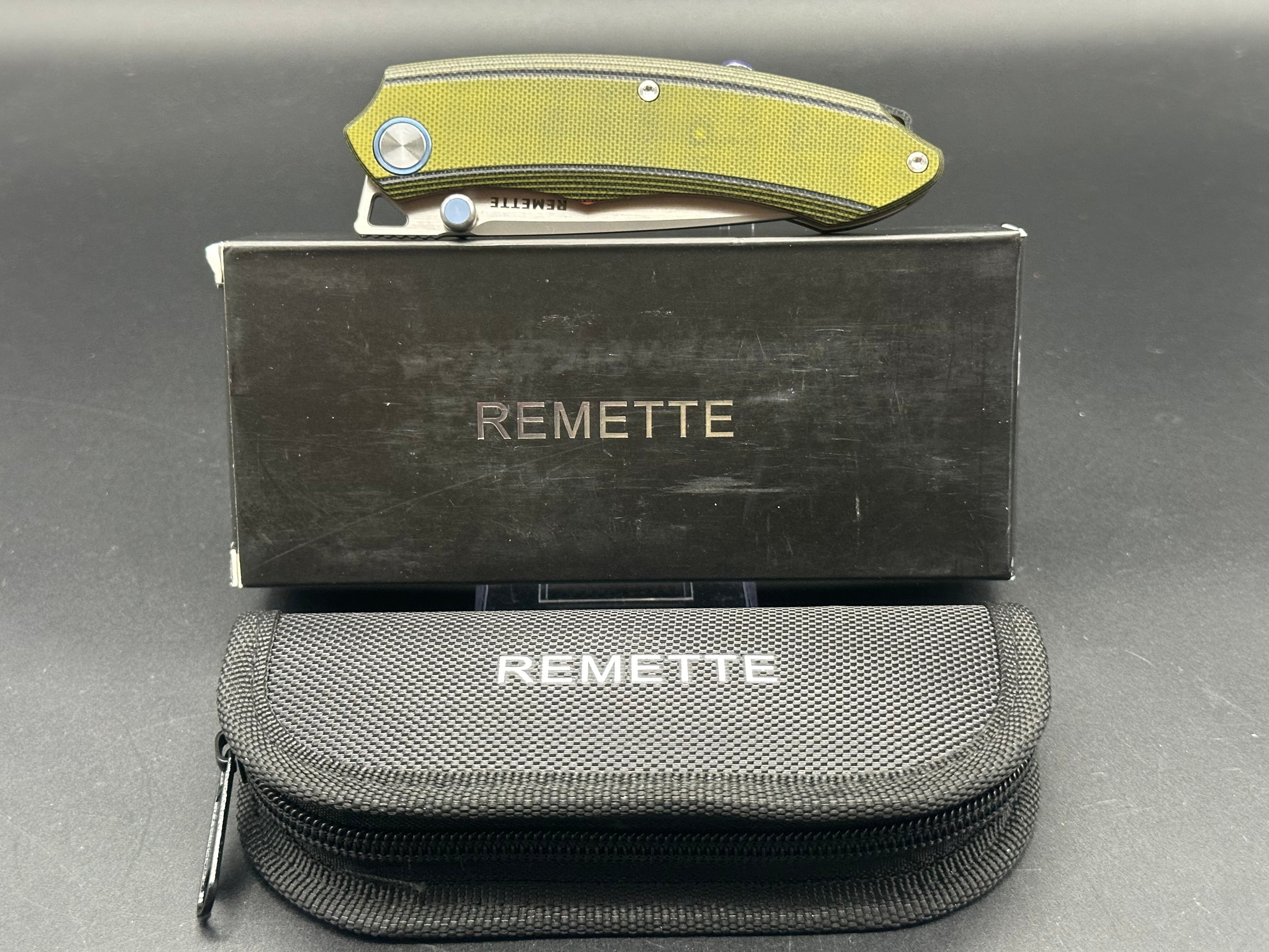 REMETTE Pocket Knife - 14C28N Stainless Steel Blade with G10 Handle - Front Flipper Design for Outdoor Camping, Hiking, and Everyday Carry (EDC)
