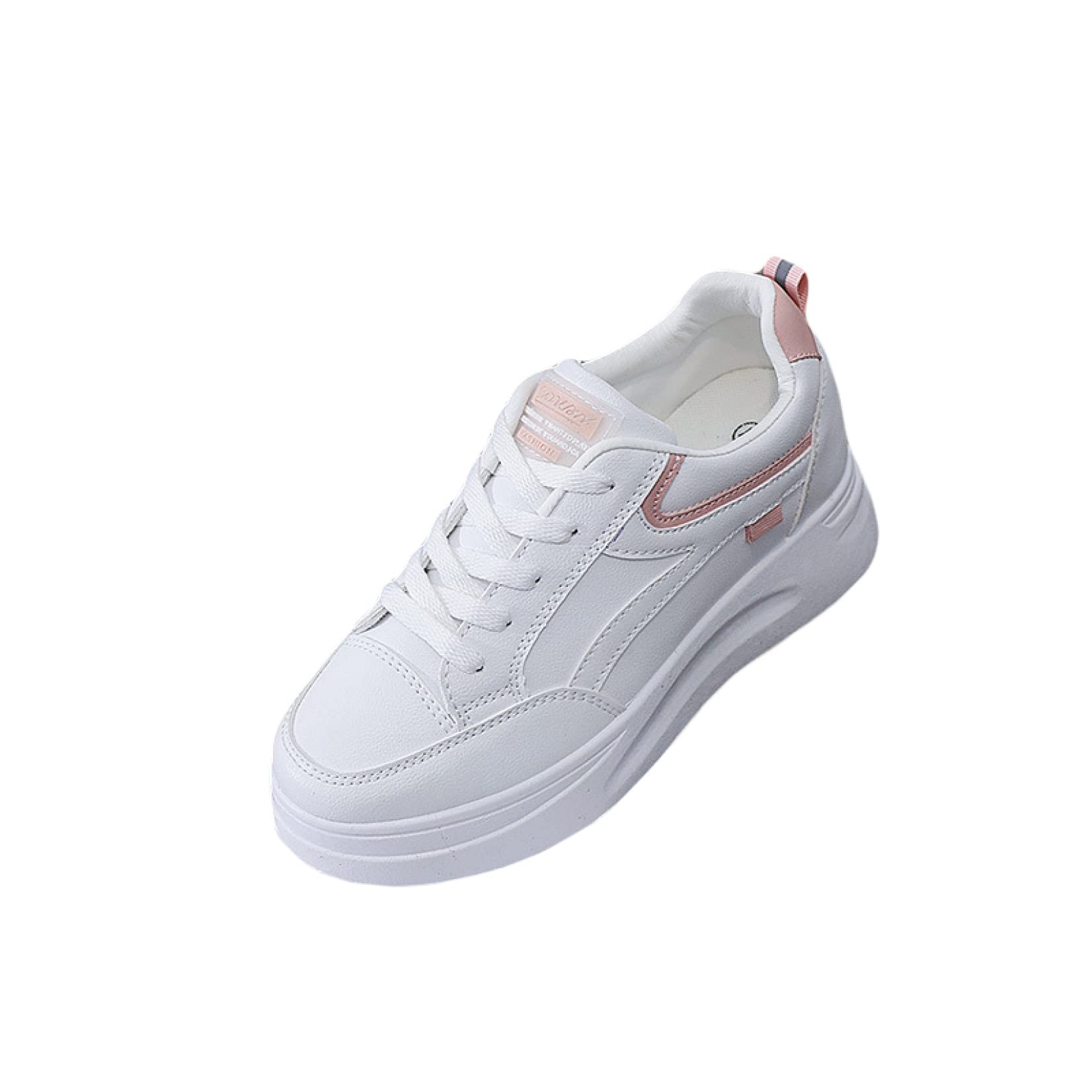Women's & Unisex Round Toe Platform Sneakers - Classic Lace-Up Low-Top Shoes with Inner Booster for Comfort | Perfect for Casual Wear, Street Fashion & Everyday Outfits