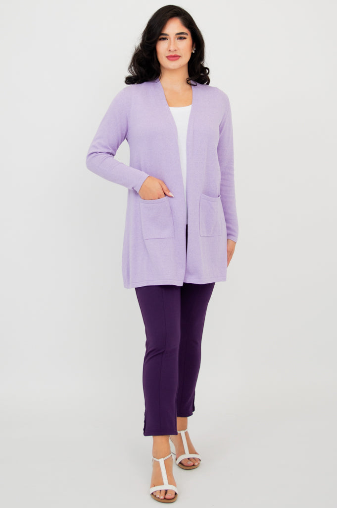 Justine Women's Lavender Cotton Sweater - Soft & Comfortable Pullover for Casual Wear, Office & Fall Outfits