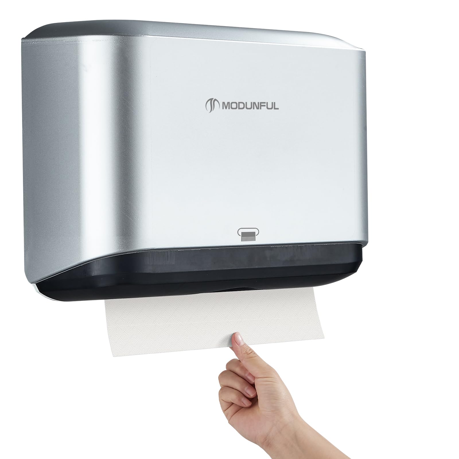Premium Paper Towel Dispenser for Bathroom & Kitchen - Wall Mount, No-Hole Installation, Fits Multifold/Trifold/C-Fold Towels - Ideal for Homes, Offices & Restaurants
