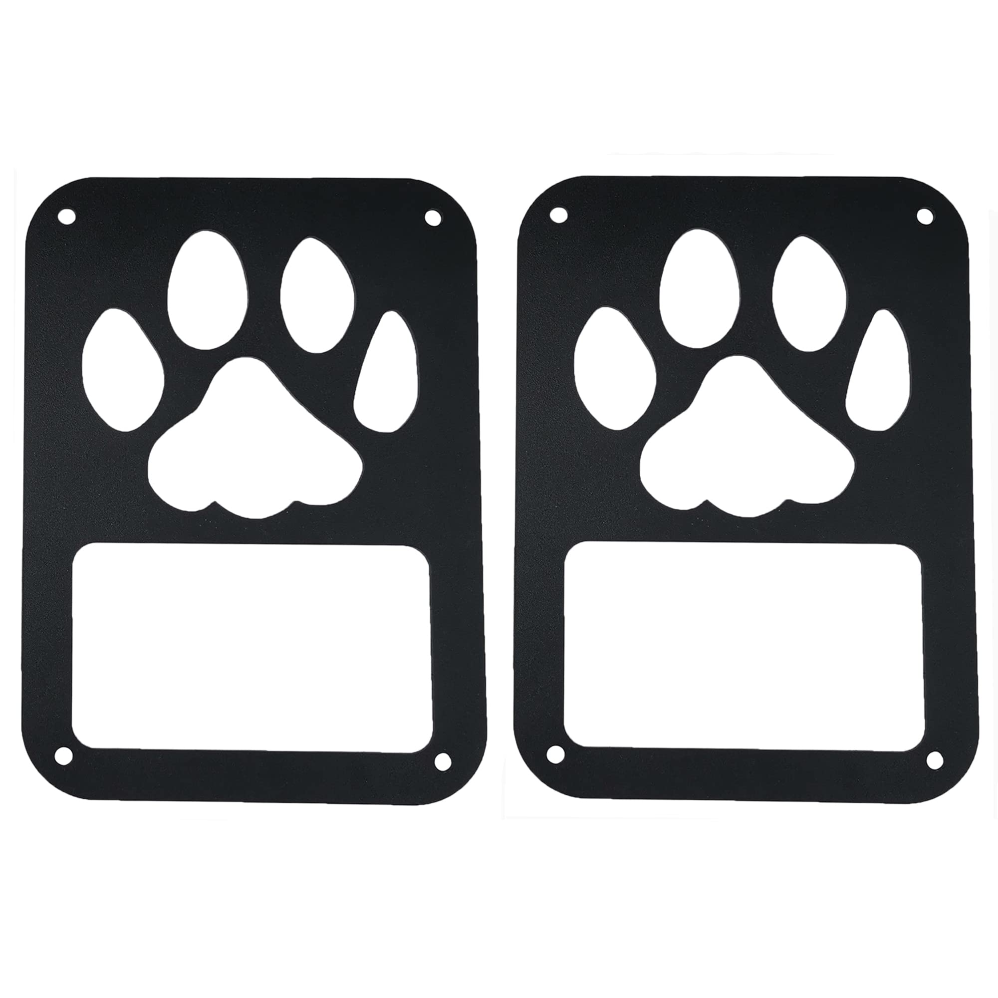 2-Pack Dog Paw Rear Tail Light Covers & Guards for 2007-2018 Jeep Wrangler JL JK - Durable Protective Accessories for Off-Road Adventures & Custom Styling