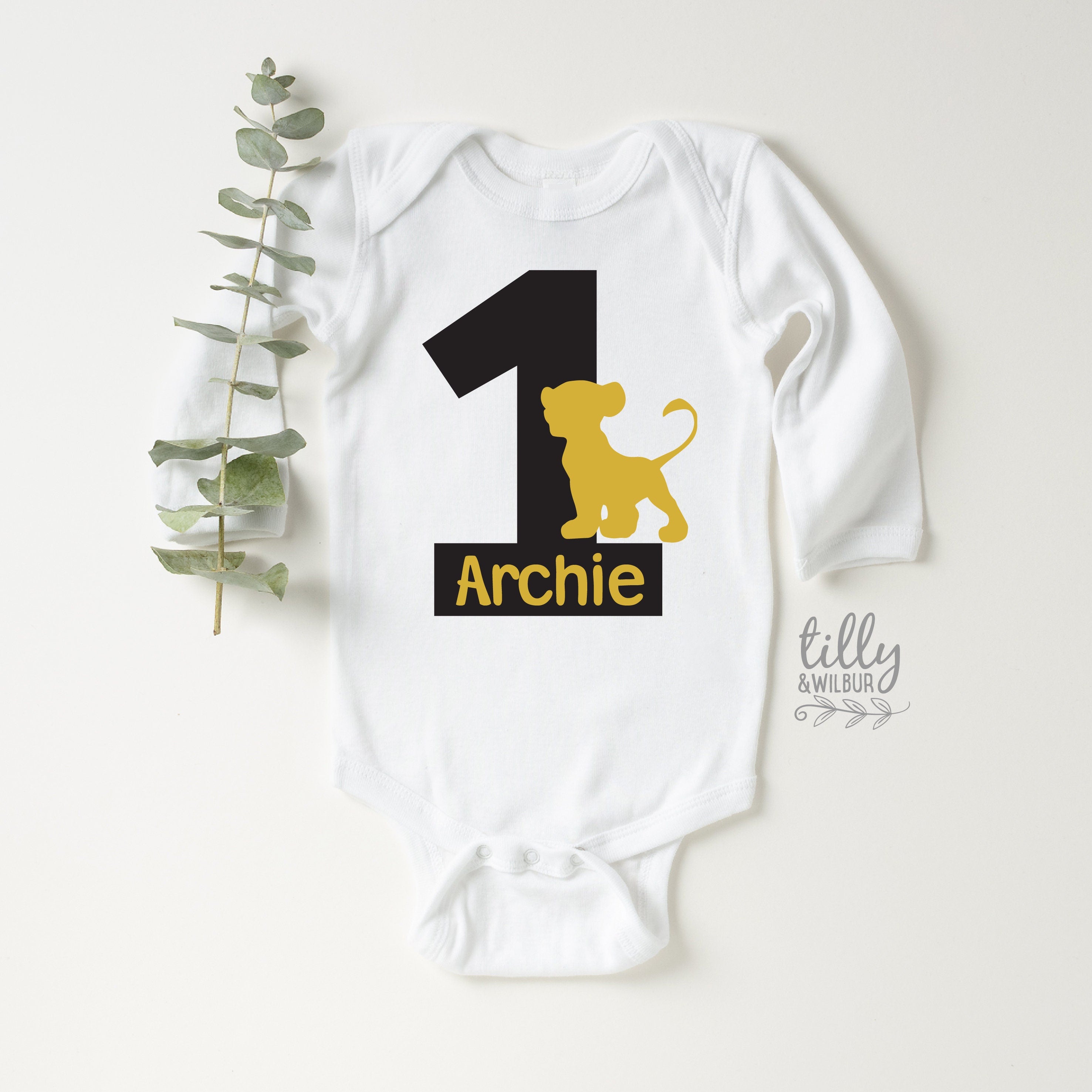 Lion King 1st Birthday Outfit - Baby Boy & Girl Onesie for Birthday Party, Photo Shoot & Disney Theme Celebration