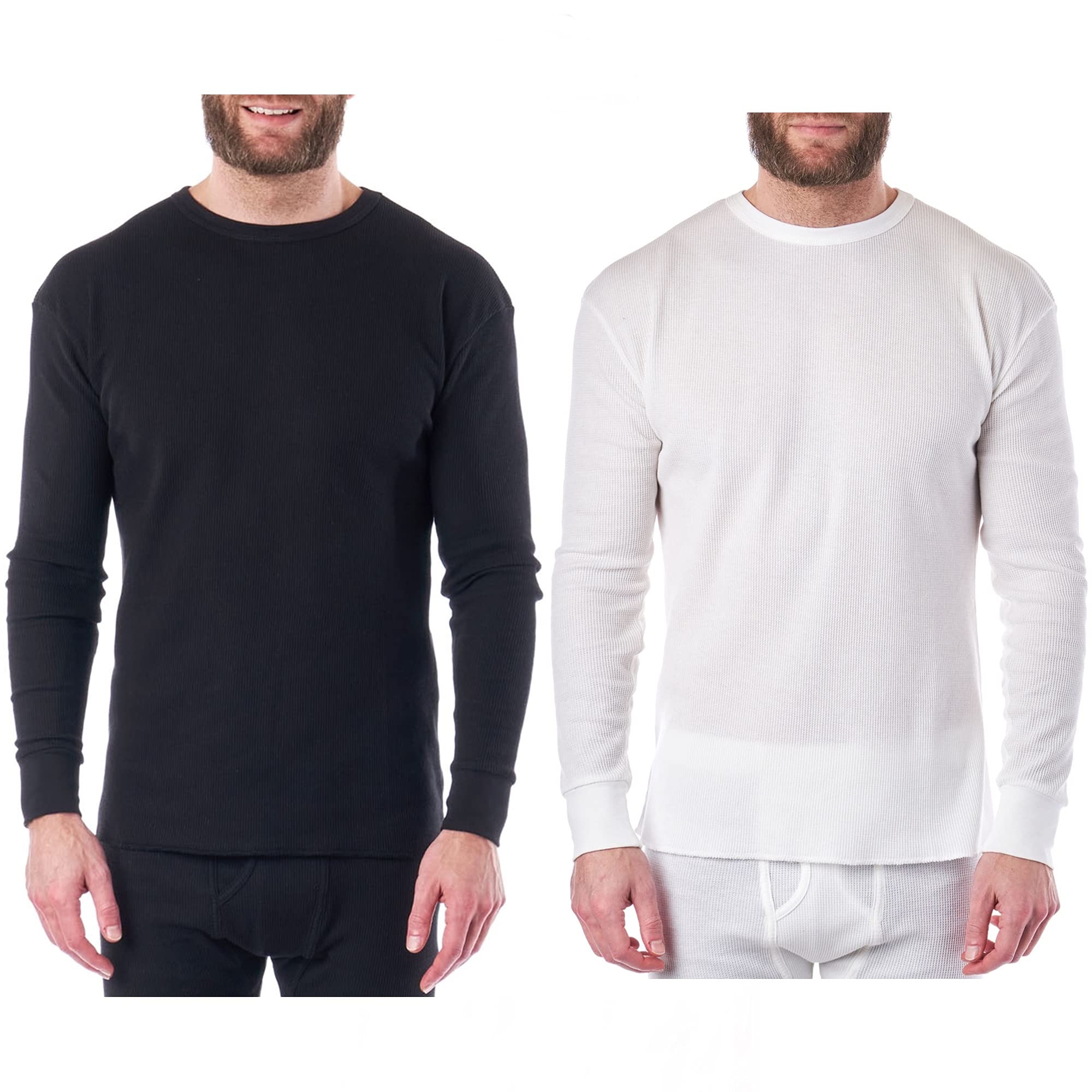 Alpine Swiss Men's Thermal Long Sleeve Henley Shirt - Waffle Knit Base Layer for Cold Weather - Perfect for Winter Hiking, Skiing & Layering Under Jackets