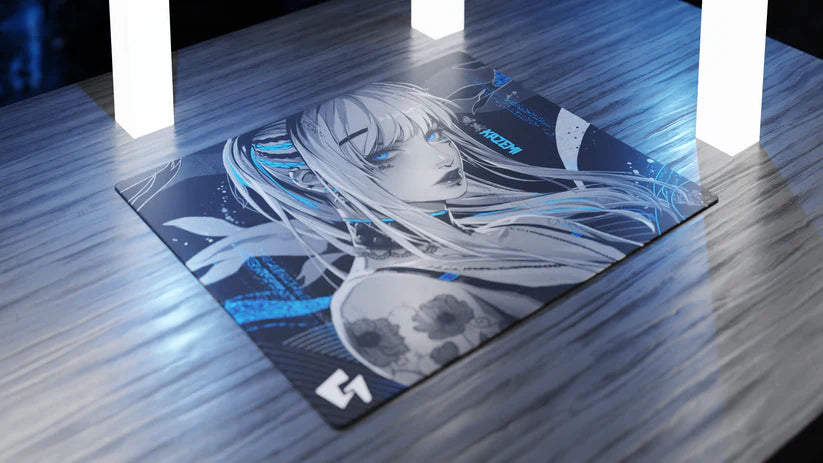 GLSSWRKS Kazemi Glass Gaming Mouse Pad - Ultra Smooth Surface for Precision Control - Perfect for PC, Laptop & Office Use